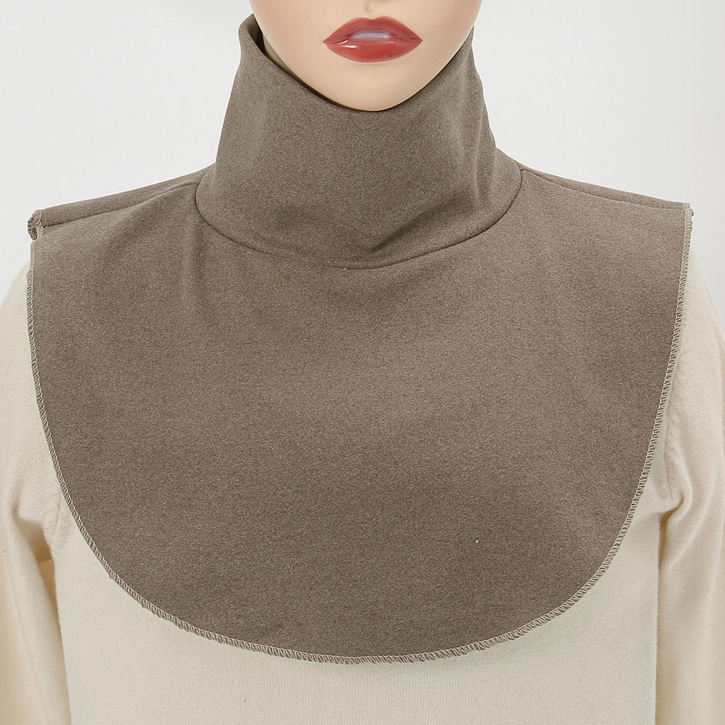 Ženy muslimské modální rolák falešné obojky islámský hidžáb elastické jednobarevné falešné límce krk kryt poloviční top příslušenství