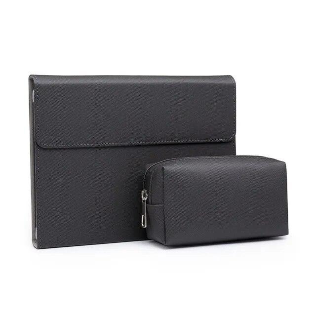 Couro do plutônio caso do portátil para microsoft surface pro 8 capa tablet suporte dobrável para superfície pro go 2 3 x pro 4 5 6 7 manga