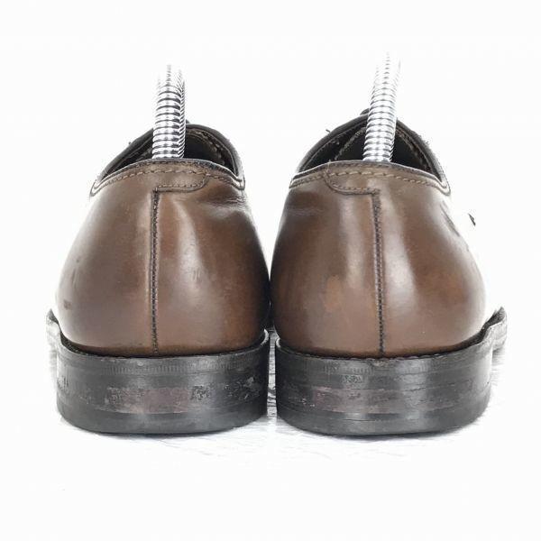 80s-90s Vintage USA FLORSHEIM leather Mackay U-tip 27.5 brown dress business shoes(USED)
