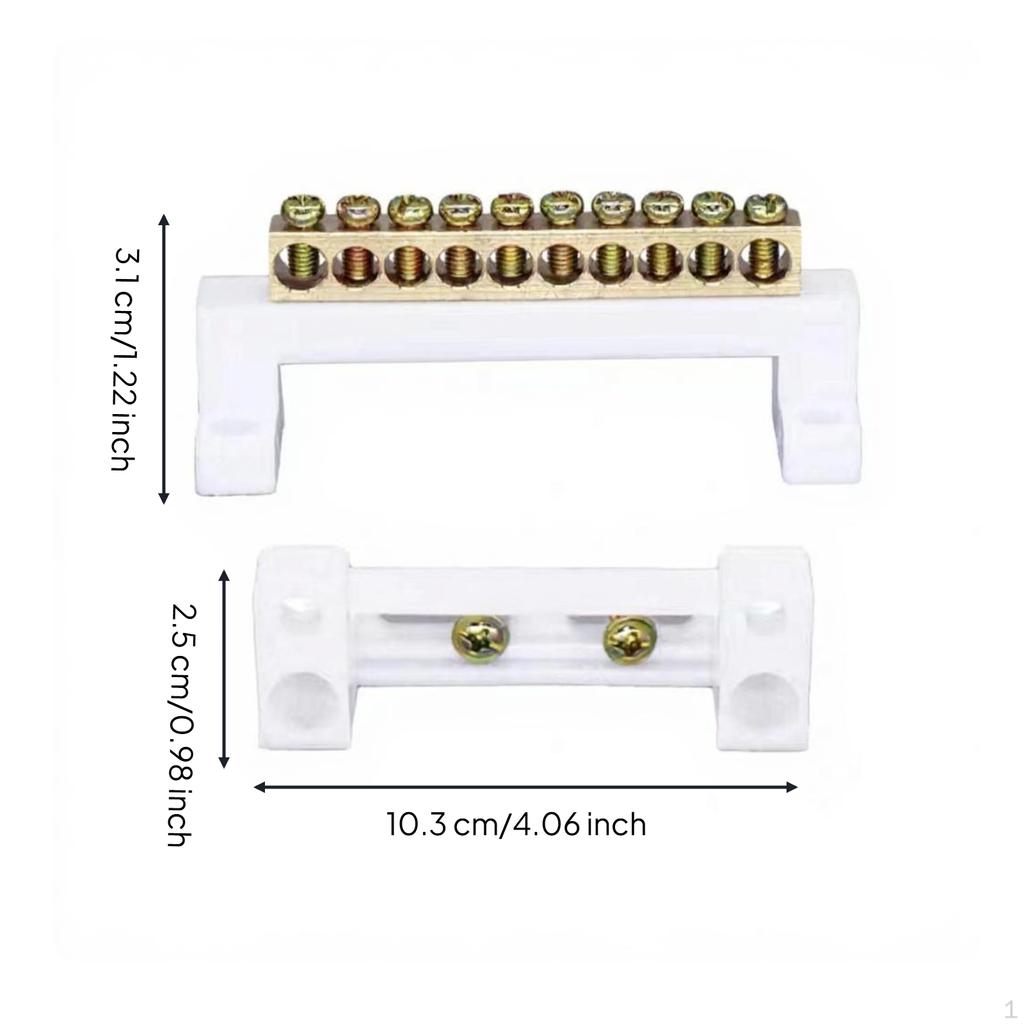 Copper Ground Bus Bar, Bridge Type Terminal Block, 3/5/7/10 Position, Quick Wiring Neutral Bar
