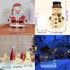 Christmas Snowman Metal Garden Decor With Lights For Holiday Festivities