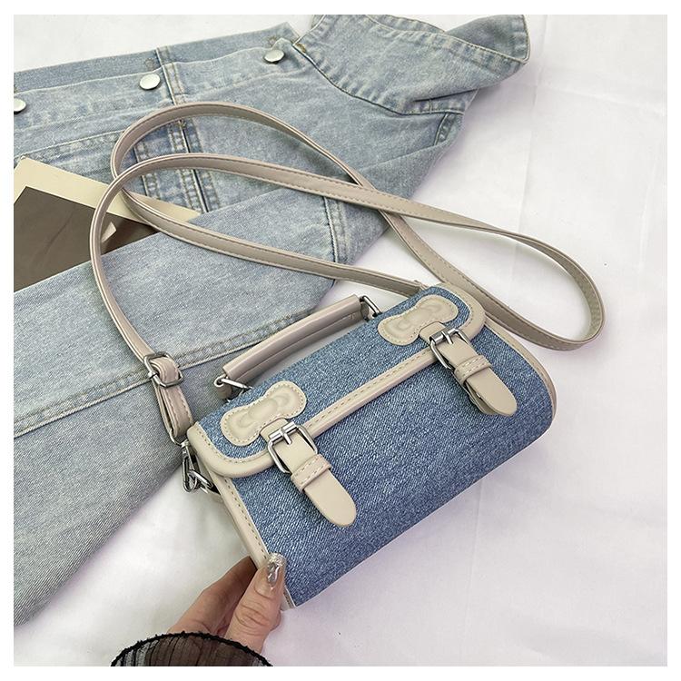 Niche design messenger bag women's 2025 new fashion contrasting color pillow bag retro versatile handbag