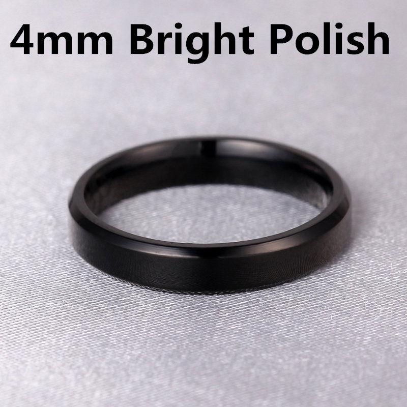 4-8mm Dull Polish Silver Color Titanium Ring For Men and Women Personalized Ring Customize Engraved