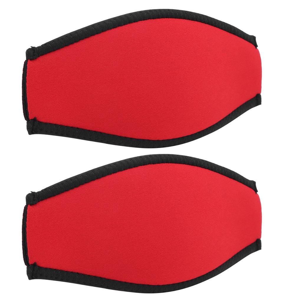 2pcs Diving Slap Mirror Strap Cover Underwater Dive Snorkeling Snorkel Cover Hair ProtectorRed