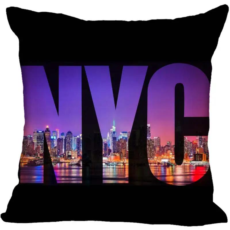 Individuelle New York City Quadratische Kissenhülle Individuelle Reißverschluss-Kissenbezughülle 45X45cm(Eine Seite)