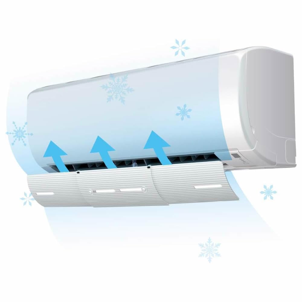 

AIR WING Slim, Length & Angle Adjustable Air Conditioner Deflector Helps Cooling/Heating Air Circulation, Anti Blast, Wind Baffle and Direction, Anti-