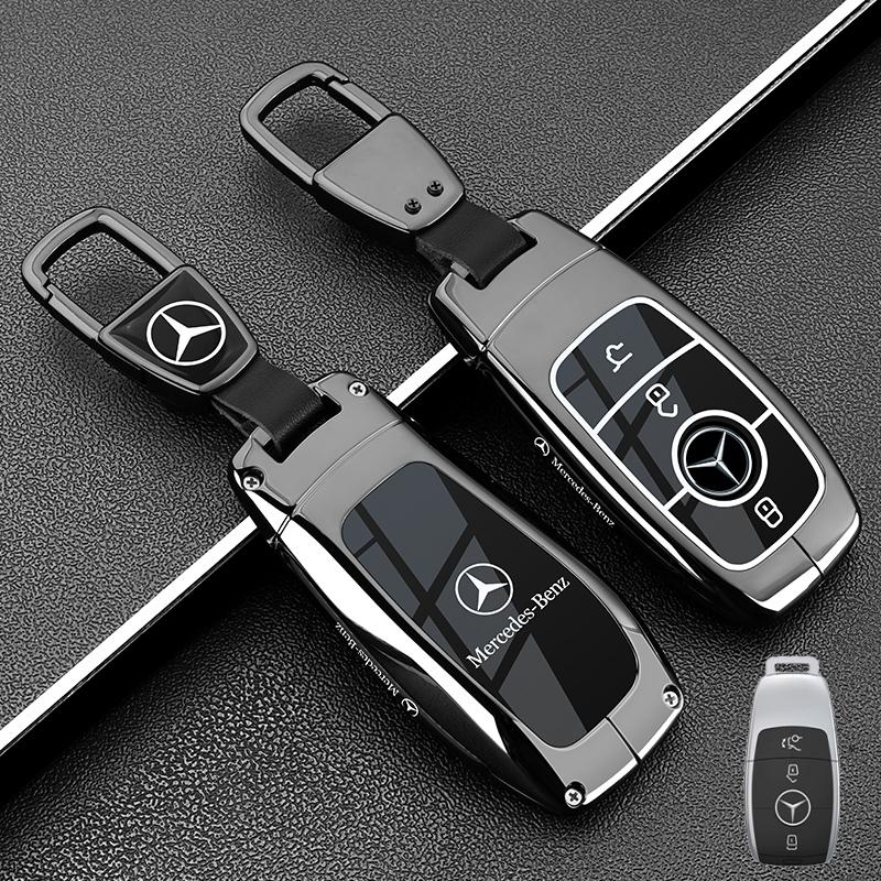 Alloy Car Key Case For Mercedes Benz E C S GLC Class E200 E400 E63 W213 S550 S560 C260 A200 Cover Shell Fob Car Accessories