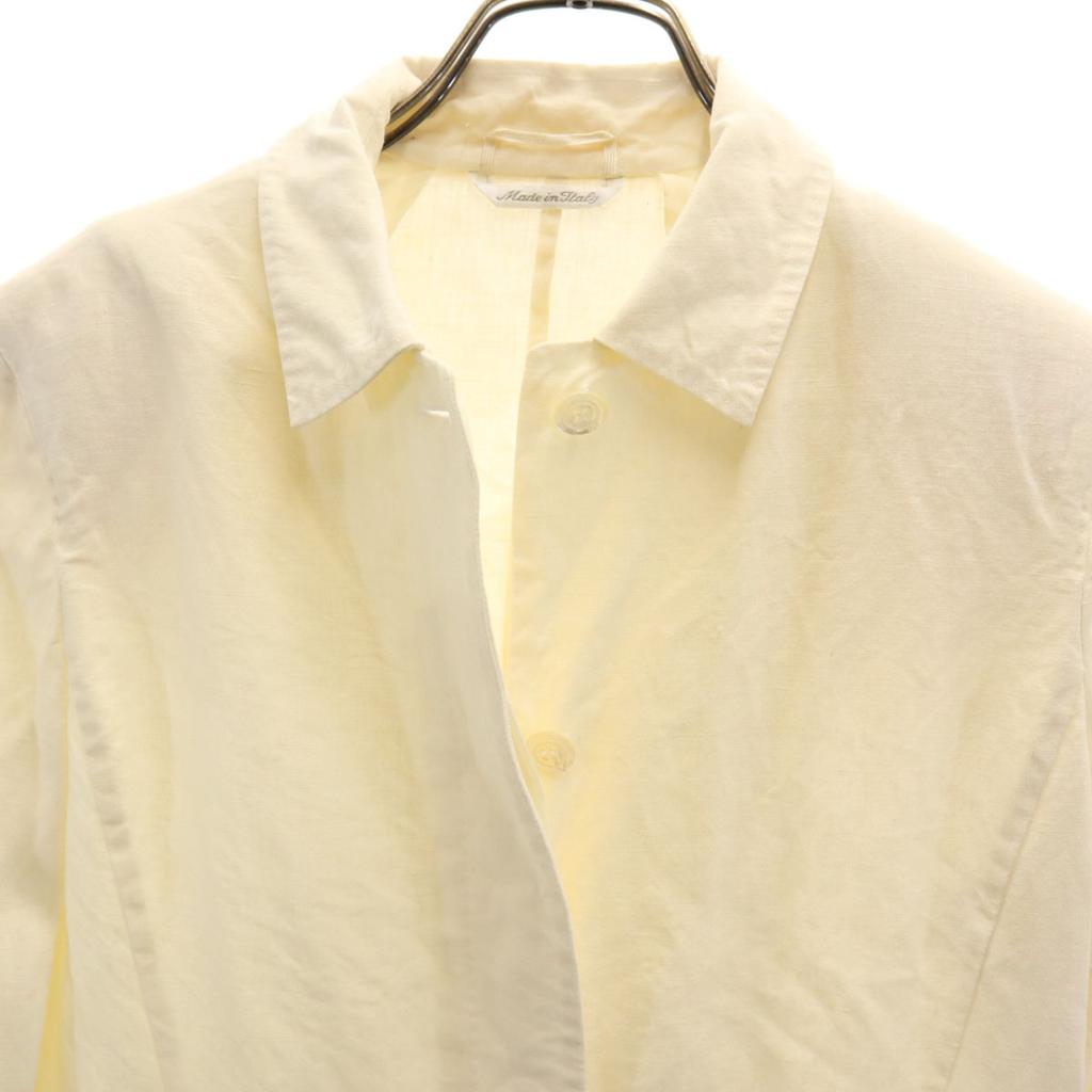 MAX MARA Made in Italy 100% linen Shirt jacket 38 Yellow Women Used