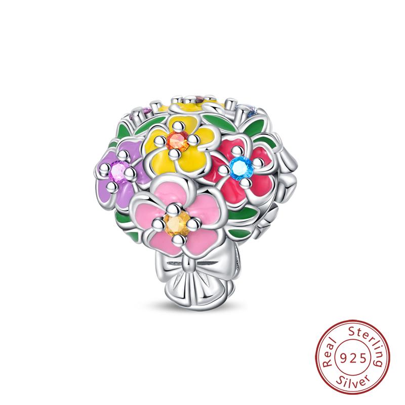 Fit Qikaola Original Bracelet Copper Flower Bird Series Charms Beads For Women Fashion Diy Jewelry Gifts Making