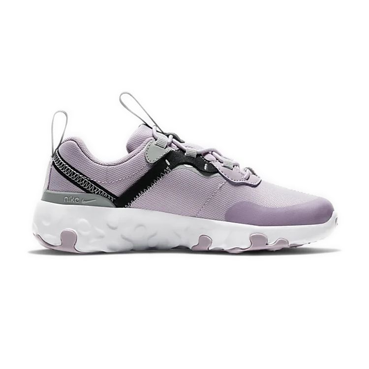 Nike React Element 55 Low Top Kids Running Shoes Light Purple Kids Running Shoes CK4082-500