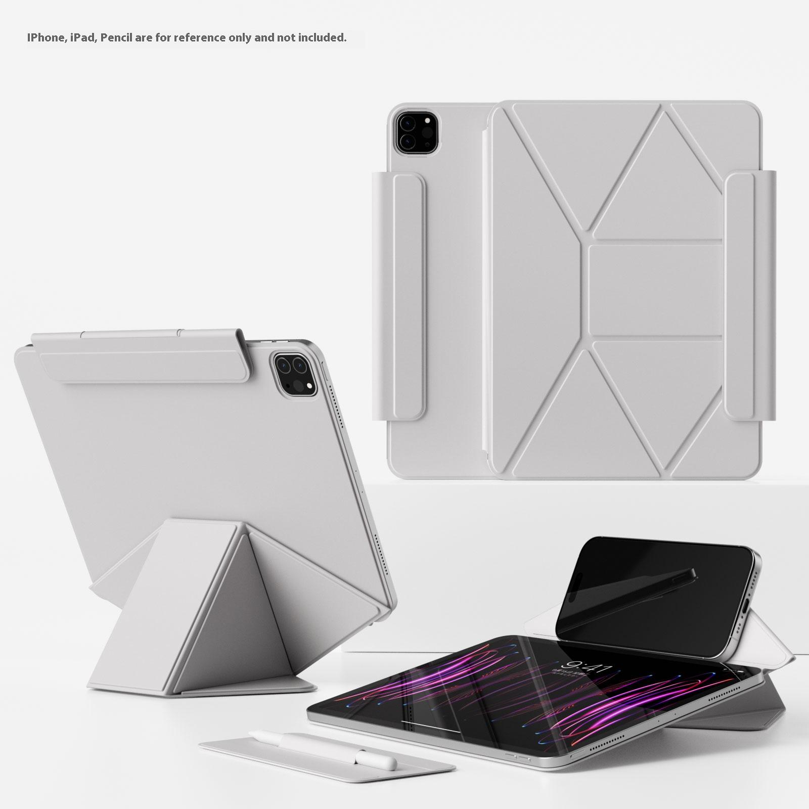 

Умный чехол-книжка для iPad A16 Air 7 13 M3 Чехол для iPad 10-го 10.9 Pro 11 13 Чехол для Air 4 5 Funda для M5 Pro 13 11 Mini 6 7 светло-серый
