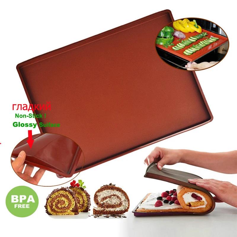 Silikon-Backmatte, Kuchenrolle, Pad-Formen, Macaron-Biskuitrolle, Ofenmatte, Antihaft-Backen, Gebäck, Werkzeuge, Küchenhelfer, Zubehör
