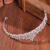 Kristallblatt Braut Diadem für Damen Strass Hochzeitskrone Silber Gold Roségold Haar Accessoires für Braut Abschlussball Schönheitswettbewerb