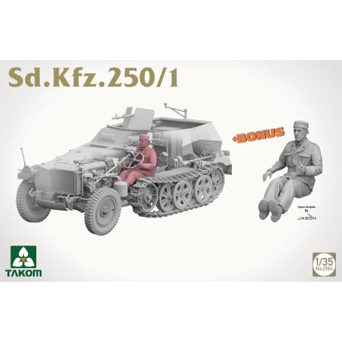 Takom 1/35 Sd.Kfz.250/1 Light Armored Personnel Carrier Plastic Model TKO2184