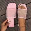 Fashion Women Slippers 2025 Hot New Mesh Flat Lightweight Slippers Summer Pattern Sandals Fashionable Elegant Slippers Slides Women