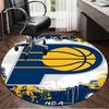 Basketball Pacers Neon Art Round Rug for Livingroom,Bedroom, Palyroom, Chair Rug, Area Rug, Circle Carpet, Large Size Fan Christmas Gift