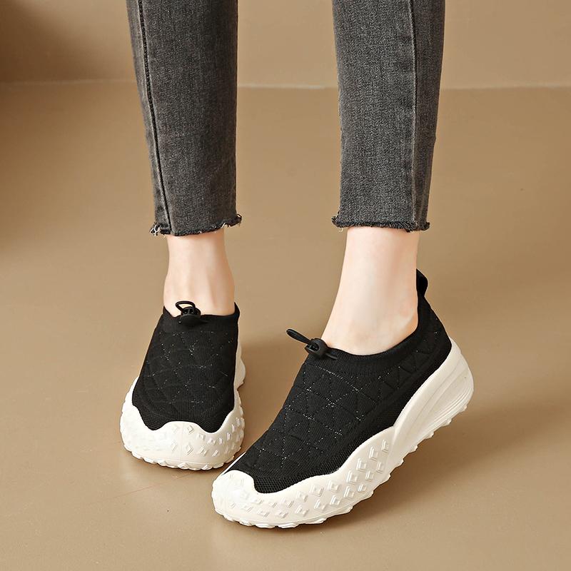 Fashion CRLAYDK Loafers for Women Breathable Slip On Mesh Flats Casual Walking Ladies Mom Comfortable Tennis Shoes Travel Sneakers