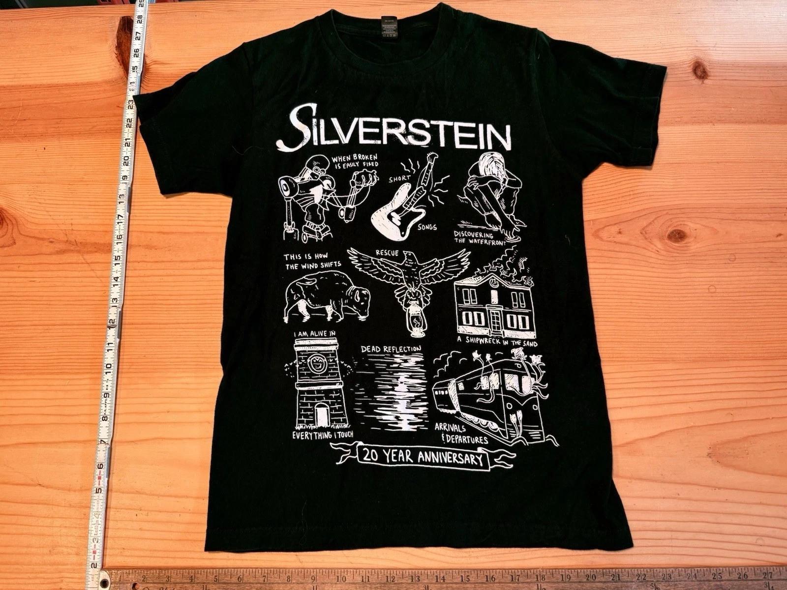 Vintage Silverstein 20 Year Anniversary 100% Cotton T-shirt Mens Tees Top All T-Shirt Tee Top Unisex 2F918 4XL