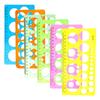 10 Pcs Multifunctional Ruler Quilling Tool Circle Template Measuring Geometric Ruler Shape Stencil Round Hole Ruler Tool