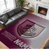 Crystal Velvet Rug Custom Name Text, Soft Non Slip Floor Mat Home DecorBurnley Football
