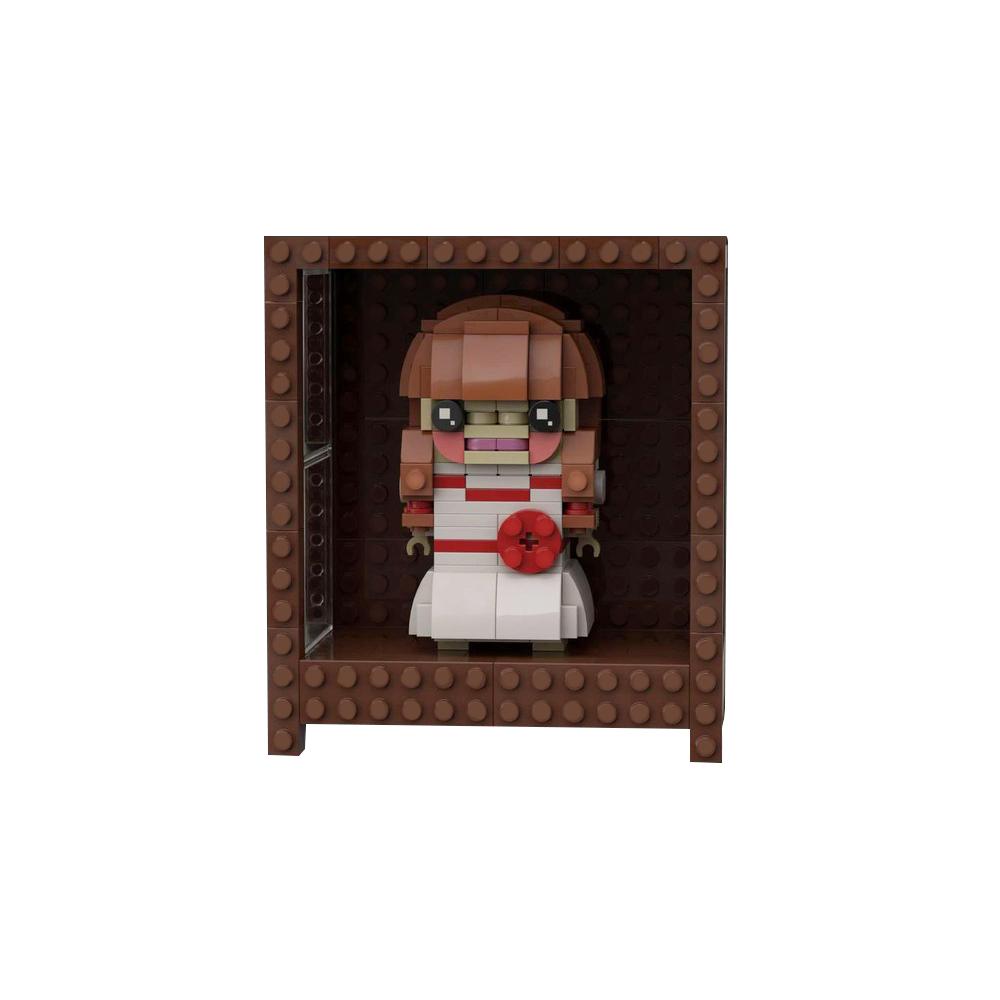 Gobricks MOC Horror Annabelle Brickheadz Bricks Model