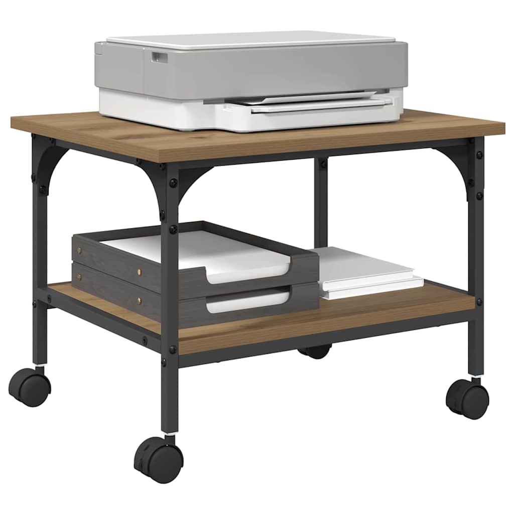 Printer Stand Artisan Oak 50 X 40 X 38 Cm Particleboard