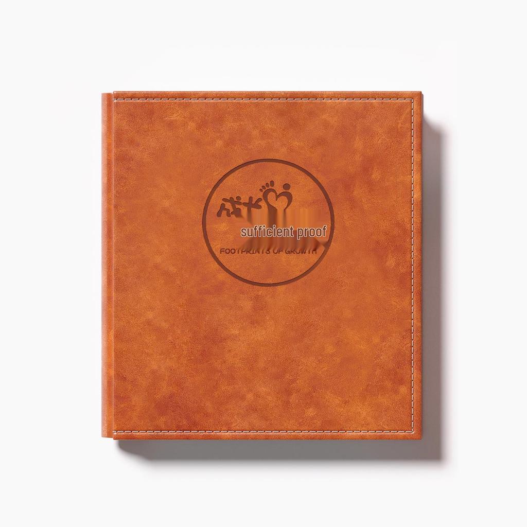 Leather 6-Inch Large Capacity Photo Album: Horizontal/Vertical Version, 5 Pages for Family, Baby, and Commemorative Photos.