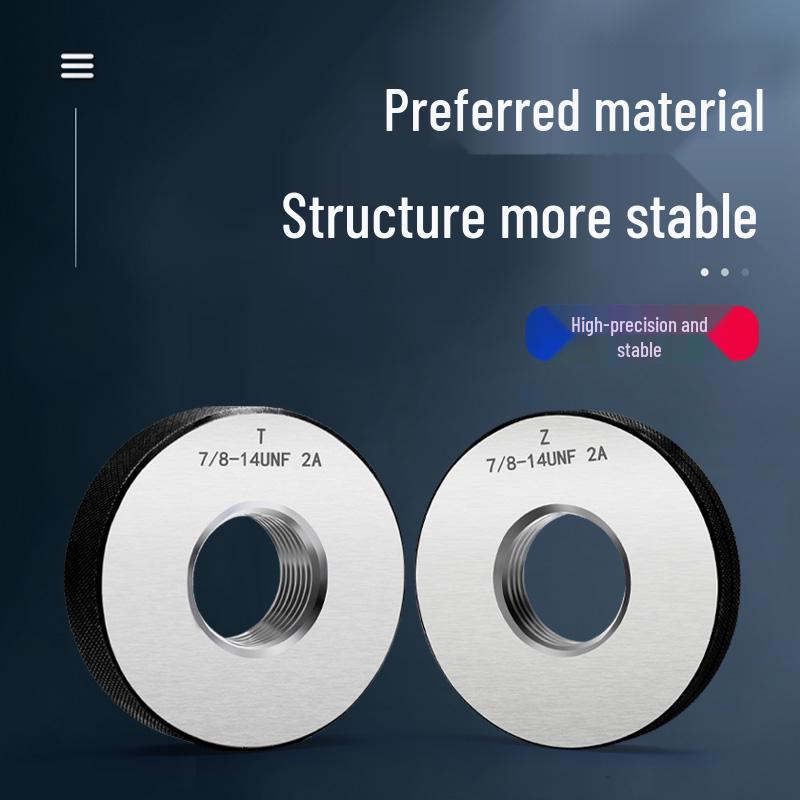 US Thread Ring Gauge Set: 1/4-20/28 UNC, 3/8-16/24, 5/16-18/24 UNF, Go/No-Go, 2A Standard.