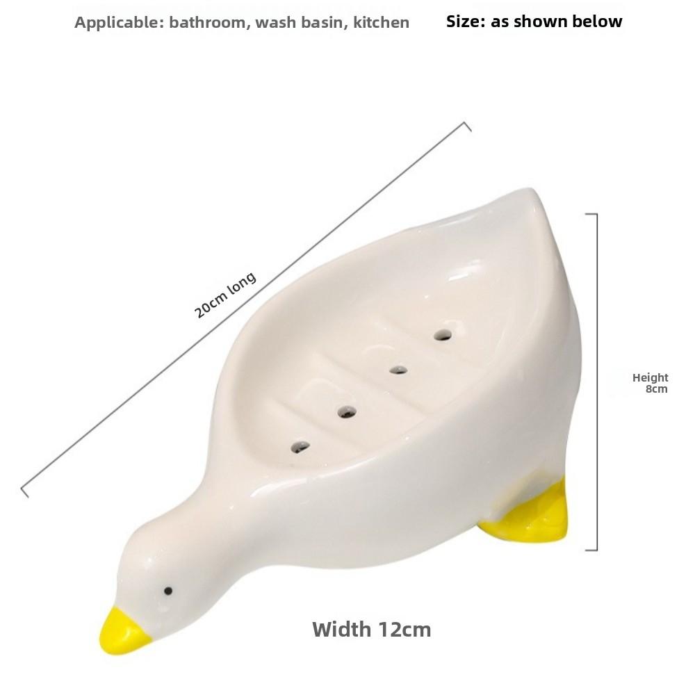 Ceramic soap box creative cute bathroom household soap dish holder anti-water sink soap box