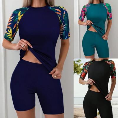 High Waist Quick Dry Skin-Tight Women's Swimming Suit Diving Suit Bikini Set Flat Angle Separate Design Popular Cross-Border Sal