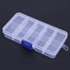Plastic Storage Case Square Transparent Fishing Tackle Box Storage Box 10 Compartments Fishing Box