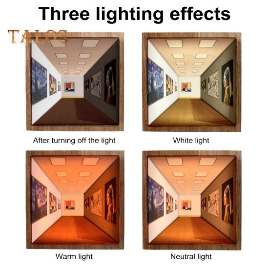 Luce notturna a LED con illusione ottica 3D Naked Eye, lampada da parete classica con design artistico per camera da letto e soggiorno
