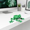 3D-gedrucktes Frosch-Ornament, Figur mit beweglichen Gelenken, Stressabbau-Spielzeug, Kreative Schreibtischdekoration, für Küche Auto Schreibtisch Dekoration