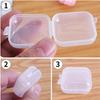 5/10/50/100PCS Transparent Square Plastic Jewelry Box Organizer With Individual Ring Slot For Rings Necklaces Earrings Storage