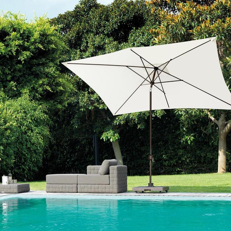 Outdoor Patio Umbrella Surface Replacement Cloth Rectangular Umbrella Canopy Replacement Heavy Duty Parasol Top Garden Accessory