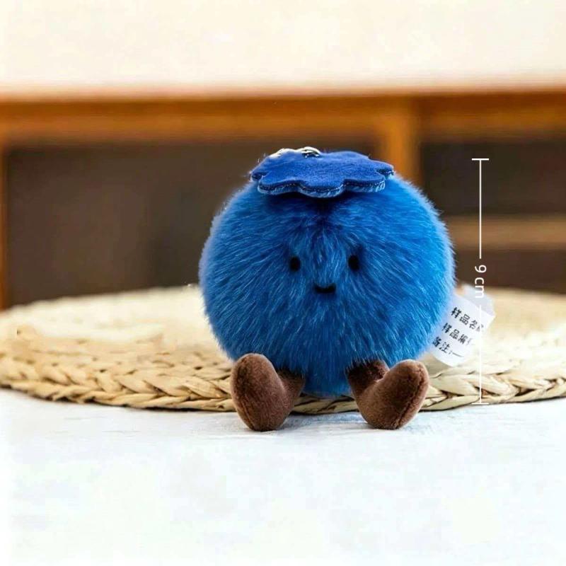1/2 Pezzi Portachiavi Peluche Soffice Mirtillo Bambola Morbida Giocattolo Ciondolo per Borsa Ciondoli per Telefono Significano 'Bloccare la Sfortuna', Decorazione per la Casa Regalo