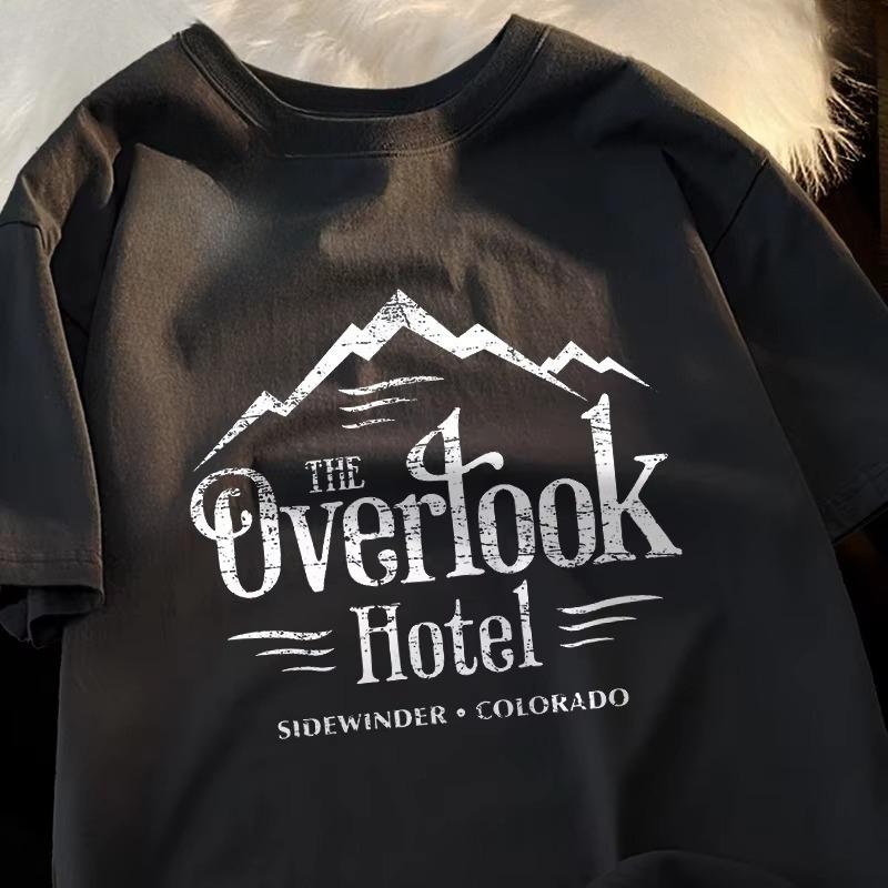 2025 Summer Men's Front The Overlook Hotel The Shining Clothes Men's Hip Hop T-shirts Summer T-