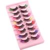 Reusable Faux Eyelashes 8-Pair Set Individual Lashes Curled False Eyelashes  Performance