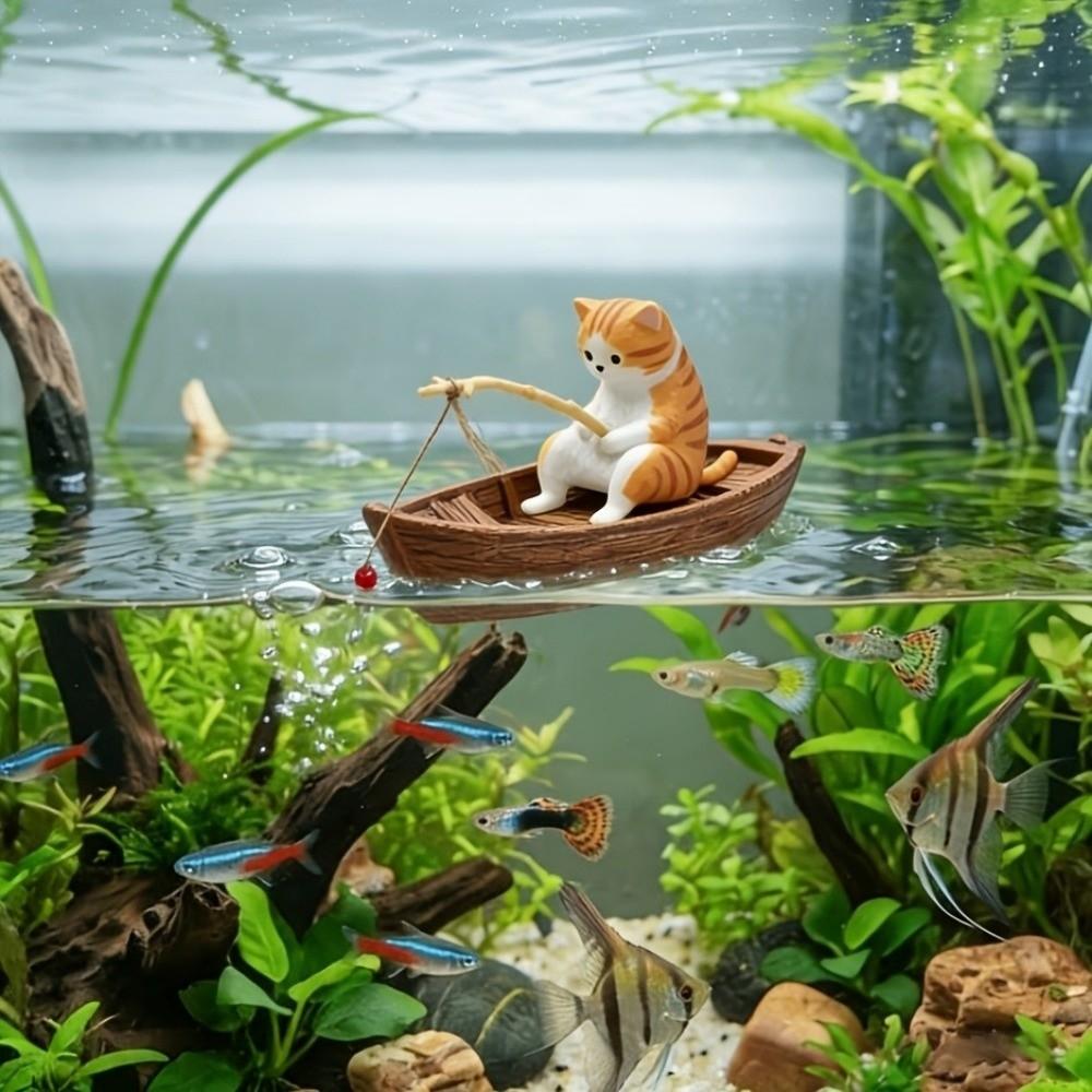2PCS Floating Look Micro Landscape Decoration Creative Aquarium Ornament Fish Tank Ornaments Home