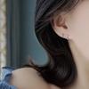 Silver Needle with Diamond V-shaped Ear Buckle Women's Earrings, Small Stud Earrings, Simple, Small and High-end Trendy Korean Earrings.