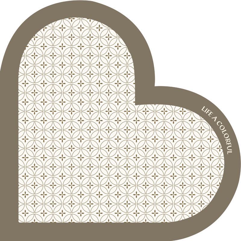 

Heart-Shaped Cartoon Diatom Mud Bathroom Mat - Non-Slip, Quick-Dry, Water-Absorbent. 60x60 cm