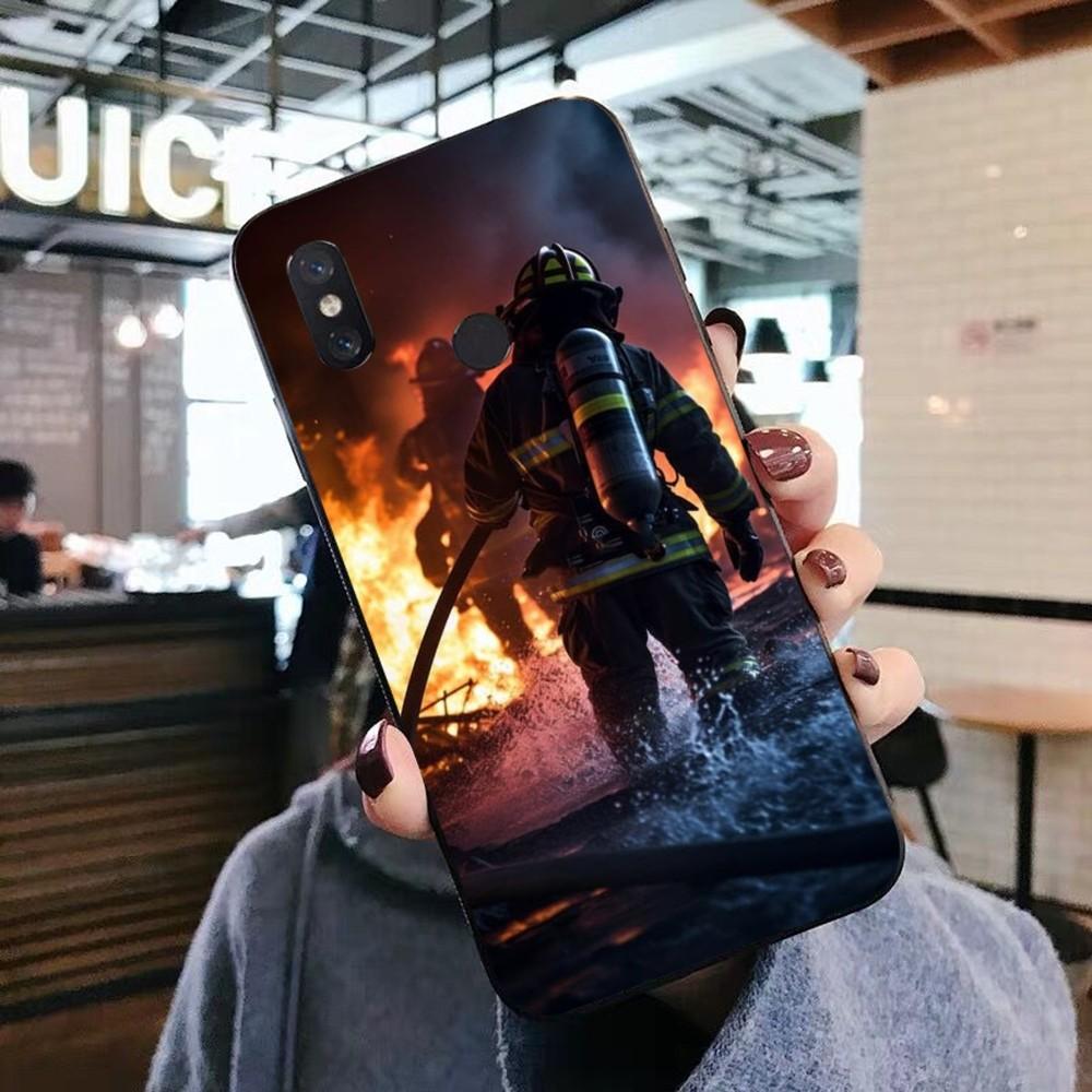 Firefighter Heroes Fireman Luxury Phone Case For Xiaomi Mi 5X 8 9 10 11 12 Lite Pro 10T PocoX3pro PocoM3 Note 10 Pro Lite