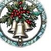 Yousheng Bell Stained Glass Orament Small Bell Suncatcher Window Christmas Tree Hanging Ornaments for Christmas Home Decor