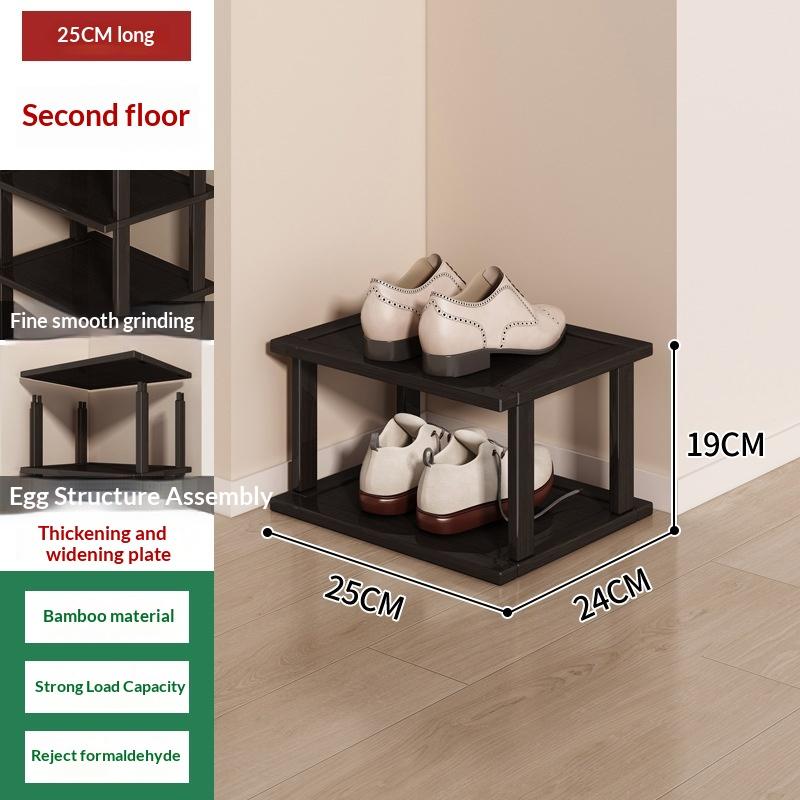 2-9Layer Small Household Shoe Storage Bamboo Simple Shoe Rack Shoe Rack Household Doorstep Storage Rack Tool Corner Organizer