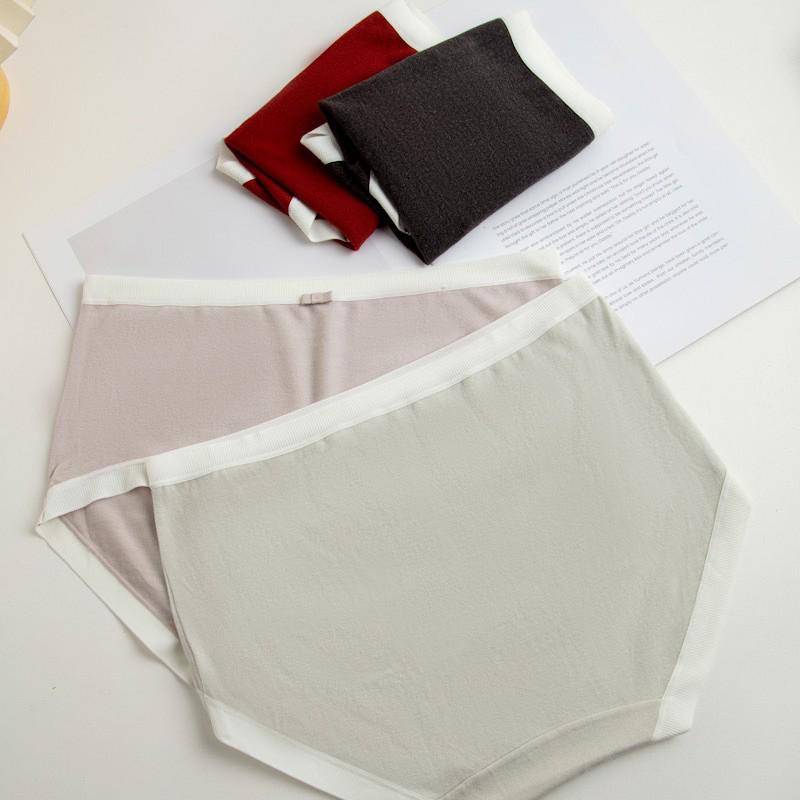 Women's Velvet Feel High-Elasticity Brushed Triangle Underwear - Soft, Comfortable, Solid Color for Autumn/Winter