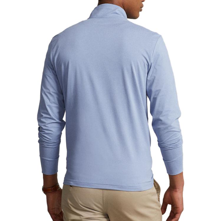 Polo Ralph Lauren Ss23 Logo Half-Zip Sweatshirt Men sweatshirt Blue MNPOKNI16822774-400