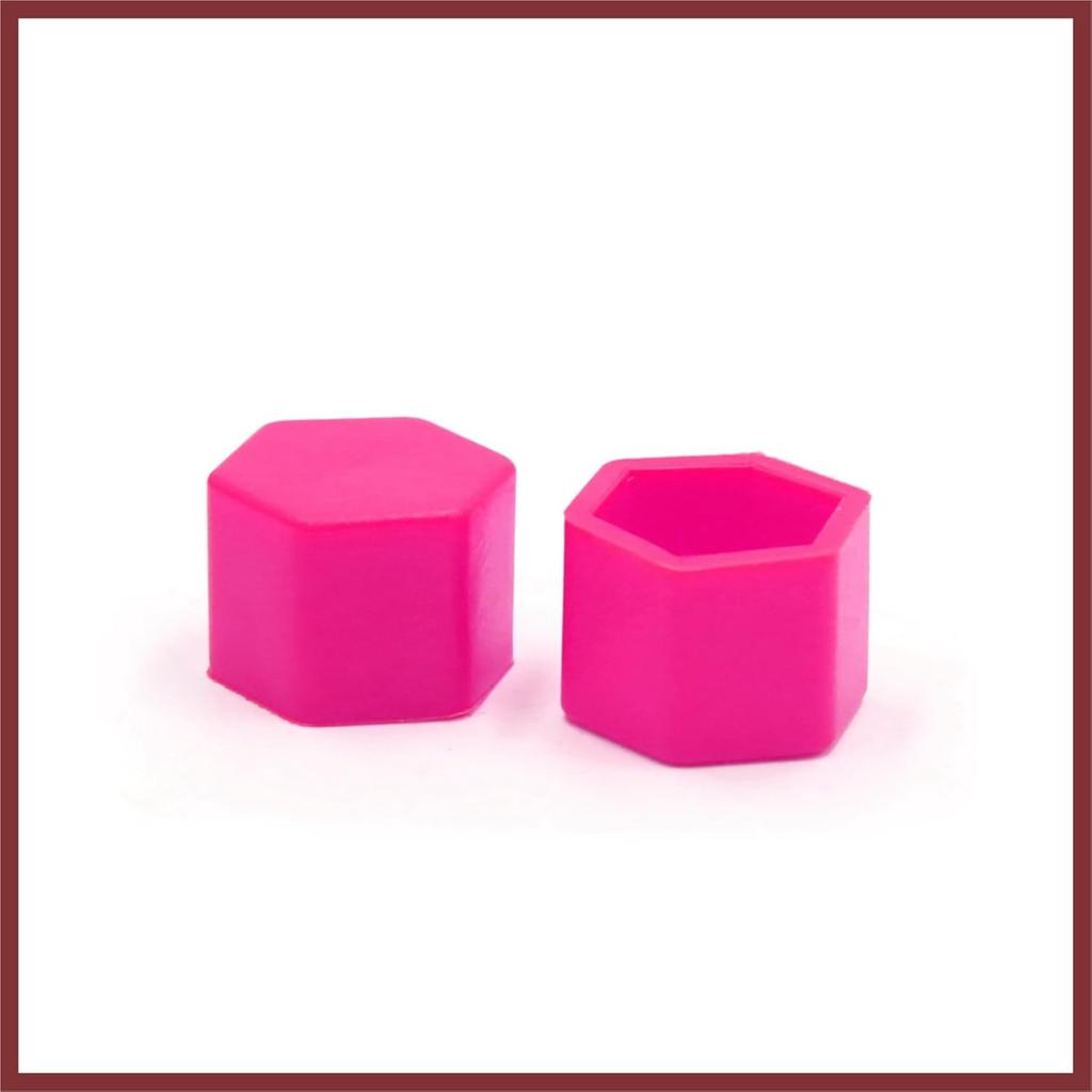 20 Pcs 19mm Pink Silicone Luminous Car Wheel Tyre Hub Screw Bolt Nut Cap Covers Replace Parts