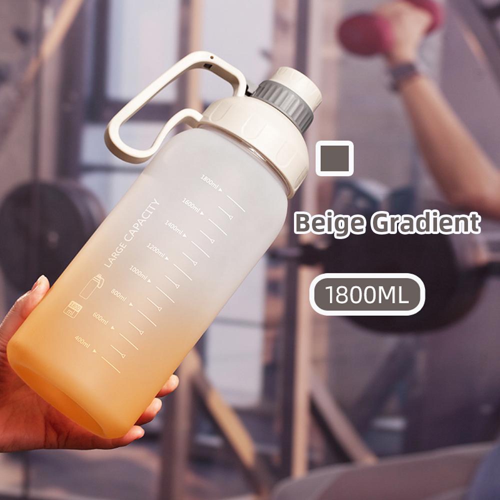 1800ml Gradient Plastic Cup Spacious Athletic Water Bottle For Outdoor Use Travel Gym Fitness Jugs Lightweight to Carry Water Cup WIth Straw