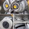 Eulenform Spardosen Dekorative Metall Münzaufbewahrung Organizer Glas mit leicht zugänglicher Basis Kindersicherheit Abgerundetes Design