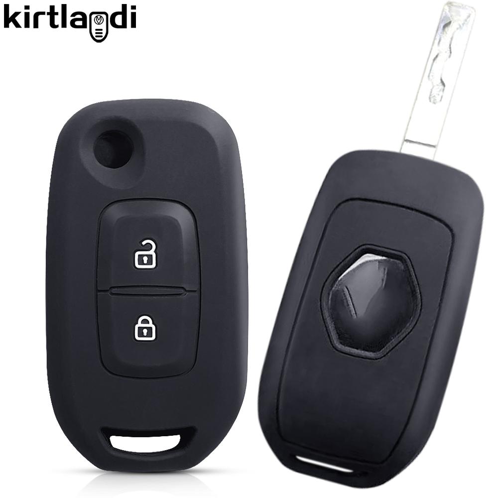 Silicone Key Cover for Renault Logan 2 Stepway Sandero Clio 5 Arkana Captur Kadjar Kwid 2023 2021 Remote Flip Folding Key Case